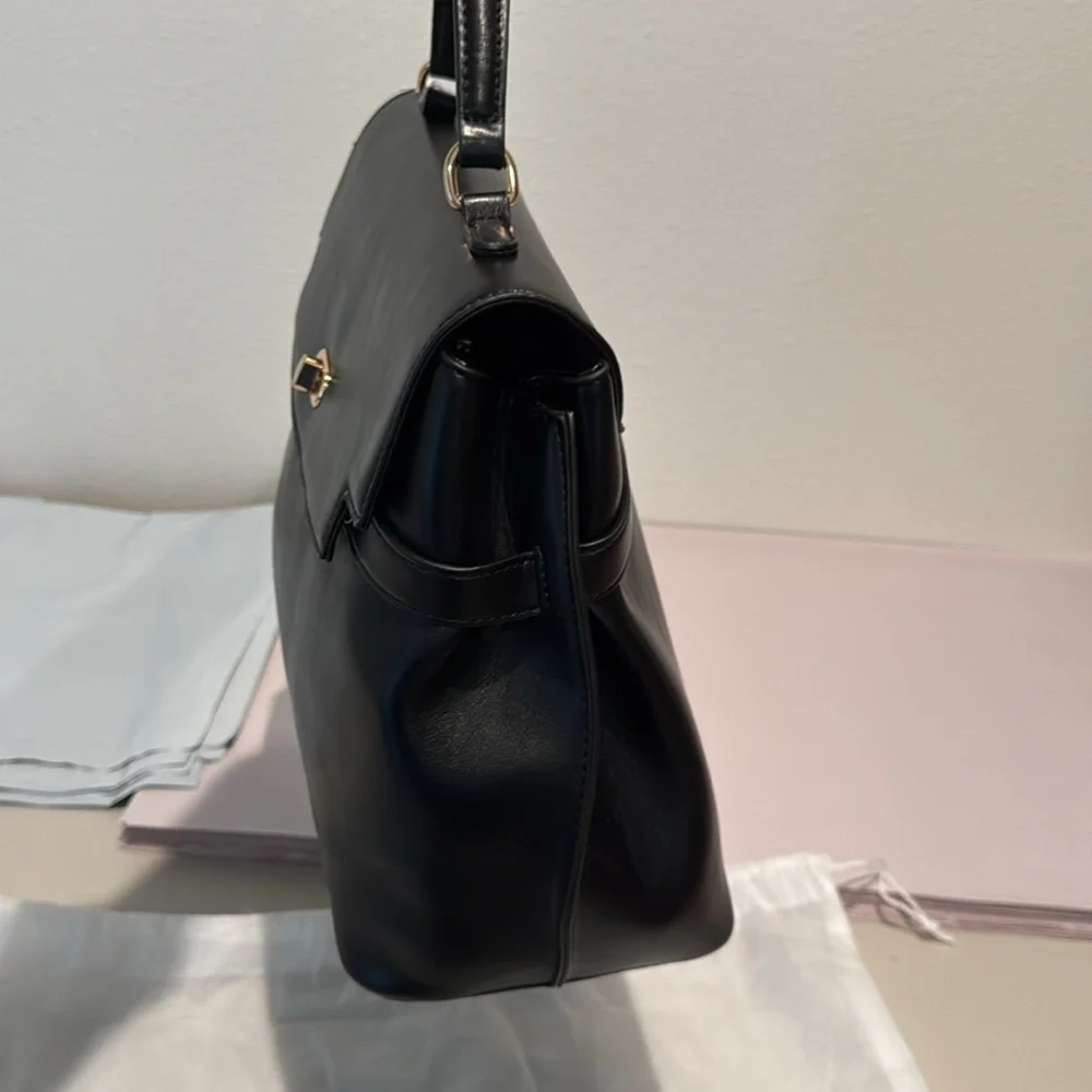 Cavalli Class Large Black Leather Handbag - Picture 5 of 8